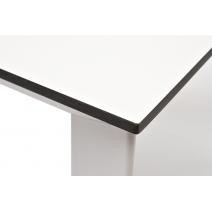  "Венето" обеденный стол из HPL 90х90см, цвет молочный, каркас белый, фото 3 