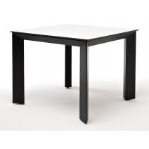  "Венето" обеденный стол из HPL 90х90см, цвет молочный, каркас черный, фото 1 