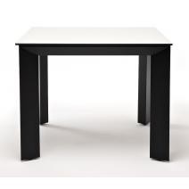  "Венето" обеденный стол из HPL 90х90см, цвет молочный, каркас черный, фото 2 