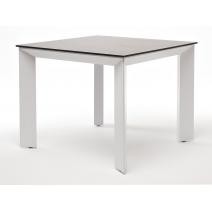  "Венето" обеденный стол из HPL 90х90см, цвет "серый гранит", каркас белый, фото 1 