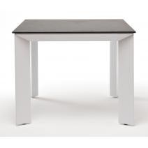  "Венето" обеденный стол из HPL 90х90см, цвет "серый гранит", каркас белый, фото 2 