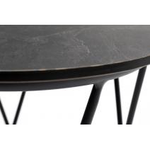  "Колумбия" журнальный стол из HPL круглый Ø40 H55, цвет "серый гранит", каркас стальной серый (RAL 7024), фото 3 