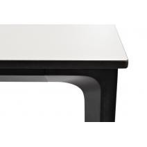 "Малага" обеденный стол из HPL 160х80см, цвет молочный, каркас черный, фото 5 
