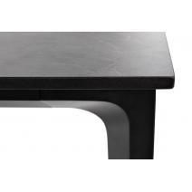  "Малага" обеденный стол из HPL 160х80см, цвет "серый гранит", каркас черный, фото 5 