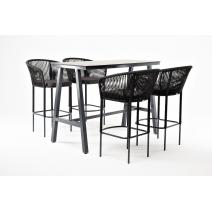  "Рио" барный комплект на 4 персоны, стол HPL "серый гранит", цвет темно-серый, фото 3 