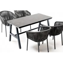  "Рио" обеденная группа на 4 персоны, стол HPL "серый гранит", цвет серый, фото 3 