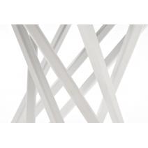  "Сантьяго" журнальный стол из HPL круглый Ø40 H55, цвет "молочный", каркас стальной белый, фото 4 
