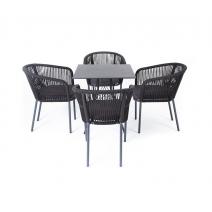  "Форли" обеденная группа на 4 персоны, квадратный стол, цвет "серый гранит", фото 2 
