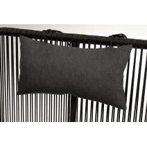  "Мадрид" кресло плетеное из роупа, каркас алюминий темно-серый (RAL7024) шагрень, роуп темно-серый круглый, ткань темно-серая, фото 5 