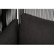 "Мадрид" кресло плетеное из роупа, каркас алюминий темно-серый (RAL7024) шагрень, роуп темно-серый круглый, ткань темно-серая, фото 6 