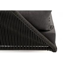  "Мадрид" кресло плетеное из роупа, каркас алюминий темно-серый (RAL7024) шагрень, роуп темно-серый круглый, ткань темно-серая, фото 7 
