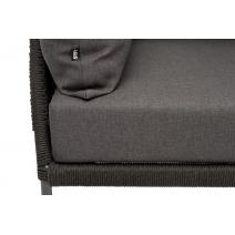  "Мадрид" кресло плетеное из роупа, каркас алюминий темно-серый (RAL7024) шагрень, роуп темно-серый круглый, ткань темно-серая, фото 9 
