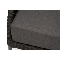  "Мадрид" кресло плетеное из роупа, каркас алюминий темно-серый (RAL7024) шагрень, роуп темно-серый круглый, ткань темно-серая, фото 10 