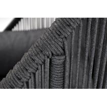  "Мадрид" кресло плетеное из роупа, каркас алюминий темно-серый (RAL7024) шагрень, роуп темно-серый круглый, ткань темно-серая, фото 11 