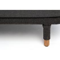  "Верона" диван 3-местный плетеный из роупа, каркас алюминий темно-серый (RAL7024) шагрень, роуп темно-серый круглый, ткань темно-серая, фото 8 