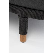  "Верона" диван 3-местный плетеный из роупа, каркас алюминий темно-серый (RAL7024) шагрень, роуп темно-серый круглый, ткань темно-серая, фото 11 