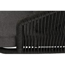  "Верона" кресло плетеное из роупа, каркас алюминий темно-серый (RAL7024) шагрень, роуп темно-серый круглый, ткань темно-серая, фото 7 