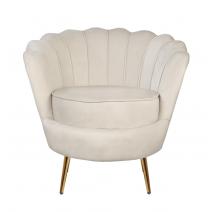  Дизайнерское кресло ракушка бежевое Pearl beige, фото 1 