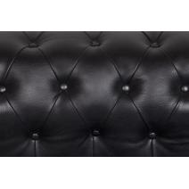  Классический черный кожаный диван Chesterfield black leather 2S, фото 7 