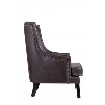  Кожаное кресло темно-коричневое Chester leather, фото 3 