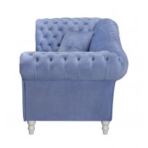  Голубой велюровый диван Lina Blue-W, фото 3 