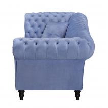  Голубой велюровый диван Lina Blue-B, фото 3 