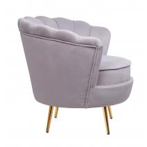  Дизайнерское кресло ракушка серое Pearl grey, фото 3 