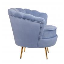  Дизайнерское кресло ракушка голубое Pearl sky, фото 3 