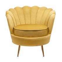  Дизайнерское кресло ракушка Pearl yellow желтый, фото 1 