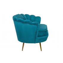  Дизайнерский диван ракушка  Pearl double marine velvet сине-зеленый, фото 3 