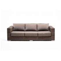  "Боно" диван из искусственного ротанга трехместный, цвет коричневый, фото 2 