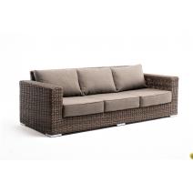  "Боно" диван из искусственного ротанга трехместный, цвет коричневый, фото 3 