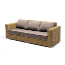  "Боно" диван из искусственного ротанга трехместный, цвет соломенный, фото 1 