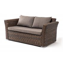  "Капучино" диван из искусственного ротанга (гиацинт) двухместный, цвет коричневый, фото 1 