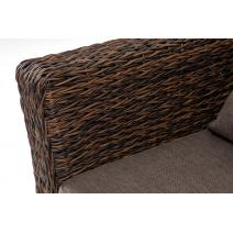  "Капучино" диван из искусственного ротанга (гиацинт) двухместный, цвет коричневый, фото 4 