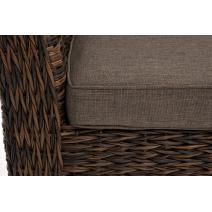  "Капучино" диван из искусственного ротанга (гиацинт) трехместный, цвет коричневый, фото 4 