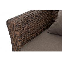  "Капучино" диван из искусственного ротанга (гиацинт) трехместный, цвет коричневый, фото 5 