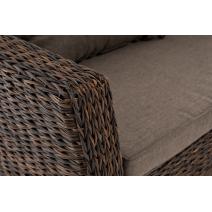  "Капучино" диван из искусственного ротанга (гиацинт) трехместный, цвет коричневый, фото 6 