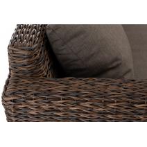  "Капучино" диван из искусственного ротанга (гиацинт) трехместный, цвет коричневый, фото 7 