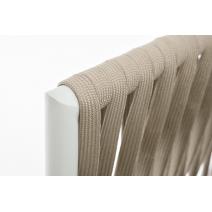  "Касабланка" кресло плетеное из роупа, основание дуб, роуп серо-коричневый 23мм, ткань серая, фото 6 