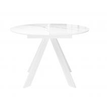  Стол DikLine SFC100 d1000 стекло Оптивайт Белый мрамор/подстолье белое, фото 3 