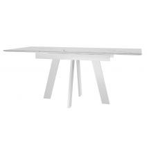  Стол DikLine SKM140 Керамика Белый мрамор/подстолье белое/опоры белые (2 уп.), фото 3 