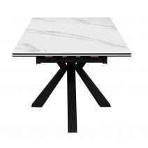  Стол DikLine SFE140 Керамика Белый мрамор/подстолье черное/опоры черные (2 уп.), фото 4 