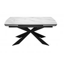  Стол DikLine KM160 мрамор С41 (керамика белая)/опоры черные, фото 3 