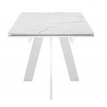  Стол DikLine SKM120 Керамика Белый мрамор/подстолье белое/опоры белые (2 уп.), фото 7 