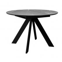  Стол DikLine SKC100 d1000 Керамика Серый мрамор/подстолье черное/опоры черные, фото 1 