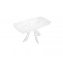  Стол DikLine SFU120 стекло белое мрамор глянец/подстолье белое/опоры белые (2 уп.), фото 8 