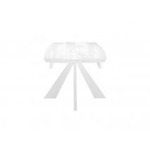  Стол DikLine SFU120 стекло белое мрамор глянец/подстолье белое/опоры белые (2 уп.), фото 6 