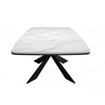  Стол DikLine KM160 мрамор С41 (керамика белая)/опоры черные, фото 5 