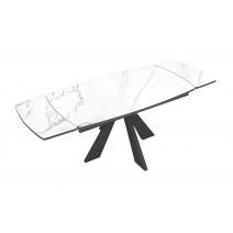  Стол DikLine SKU120 Керамика Белый мрамор/подстолье черное/опоры черные, фото 7 